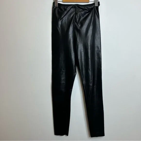 Aritzia Wilfred Free Faux Leather Leggings Black - Picture 1 of 6